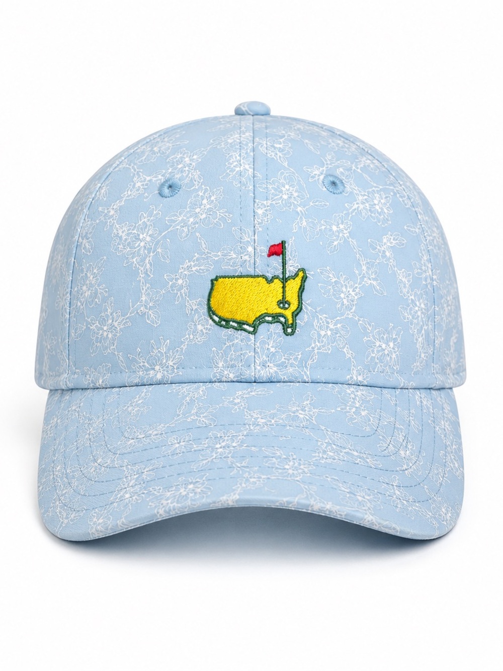Official Masters Tournament Light Blue Floral Adjustable Golf Hat Augusta